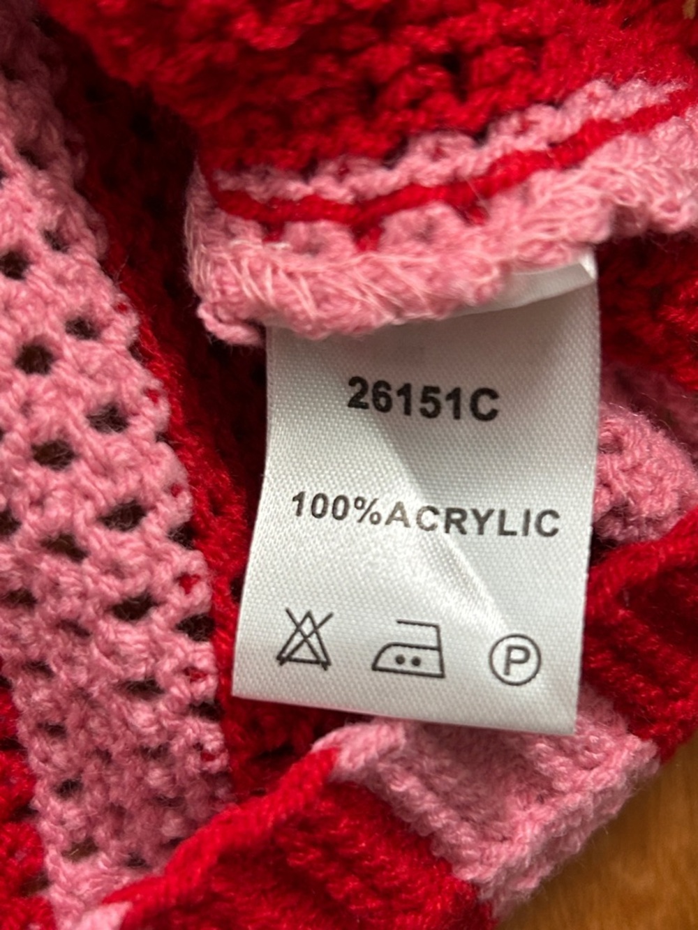 Sabbi ~ THE KNIT B-BALL SINGLET - RED & PINK - Picture 4 of 7